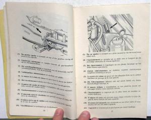 1961 MG Midget Owners Service Parts List - Multi-Language