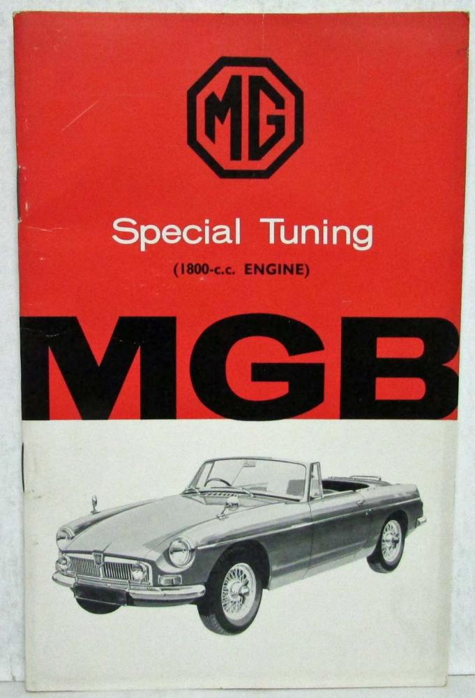 MG MGB 1800cc Special Tuning Handbook book paper 
