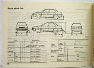 1983 Mitsubishi Tredia Owners Manual and Warranty Information with Consumer Info