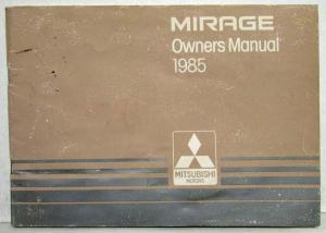 1985 Mitsubishi Mirage Owners Manual