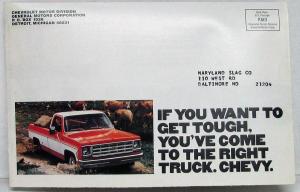 1977 Chevy Trucks Pickup & Fleetside Color Sales Folder Mailer Original