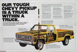 1977 Chevy Trucks Pickup & Fleetside Color Sales Folder Mailer Original