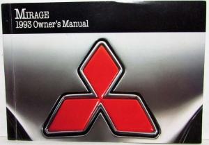 1993 Mitsubishi Mirage Owners Manual in Plastic Sleeve with Extras