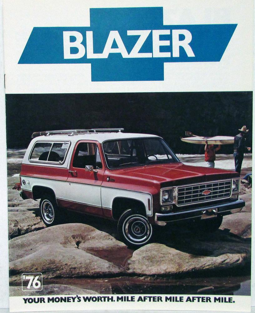 1976 Chevy Blazer Chevrolet Truck Dealer Sales Brochure Original REVISED