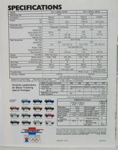 1976 Chevy Blazer Chevrolet Truck Dealer Sales Brochure Original REVISED