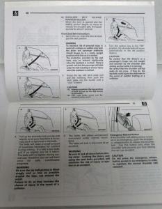 1992 Mitsubishi Mirage Owners Manual with Radio Supplement Sheet