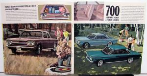 1963 Chevrolet Corvair Monza Spyder 700 500 Greenbrier Wagon Sales Brochure