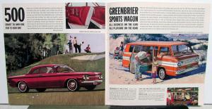 1963 Chevrolet Corvair Monza Spyder 700 500 Greenbrier Wagon Sales Brochure