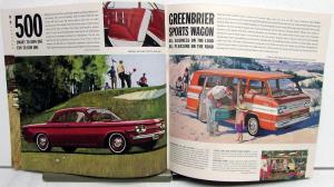 1963 Chevrolet Corvair Monza Spyder 700 500 Greenbrier Wagon Sales Brochure