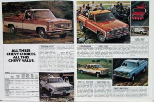 1976 Chevrolet Full Line Pickup Trucks C CK 10 20 30 Color Sales Brochure REV