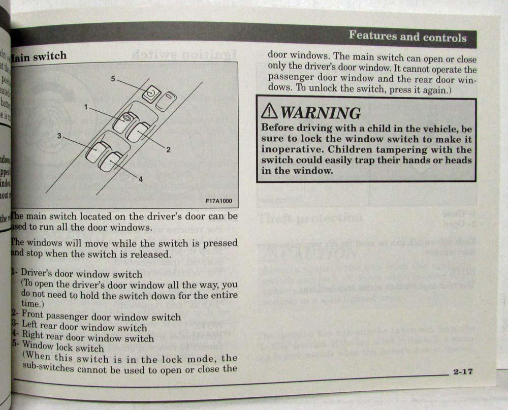 2005 MITSUBISHI LANCER OWNERS MANUAL PDF visual data 8