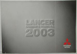 2003 Mitsubishi Lancer Owners Manual