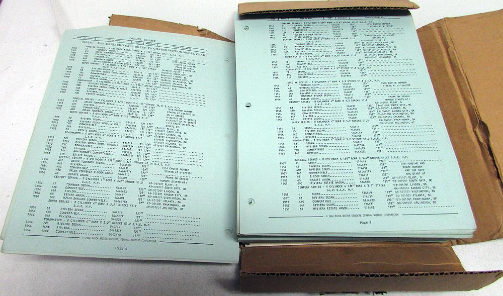 19401964 Buick Dealer Master Body Parts Book Catalog LeSabre Wildcat
