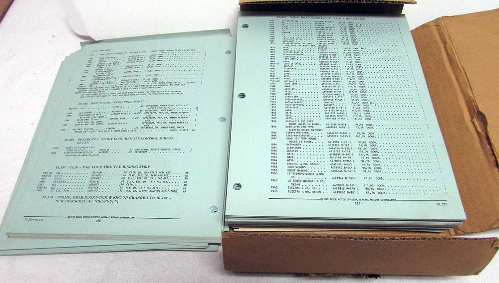 19401964 Buick Dealer Master Body Parts Book Catalog LeSabre Wildcat