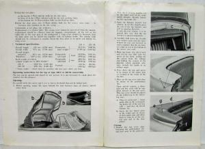 1959 Mercedes-Benz Type 220S or SE Convertible Owners Manual Edition B