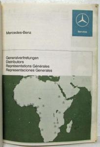1968 Mercedes-Benz Service Stations Afrika Amerika Asien Australien Multi-Lang