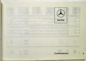 1976 Mercedes Benz Service Booklet - USA Special Edition - Over 100000 Miles