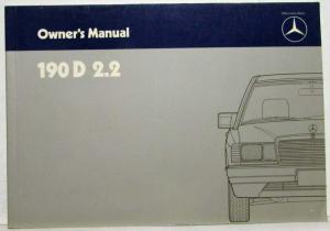 1982 Mercedes-Benz 190D 2.2 Chassis 201D Owners Manual
