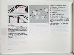 1991 Mercedes Benz 300D 2.5 Turbo Owners Manual