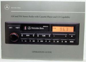 1990 Mercedes-Benz Operation Guide for AM and FM Stereo Radio w Cassette & CD
