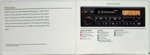 1990 Mercedes-Benz Operation Guide for AM and FM Stereo Radio w Cassette & CD