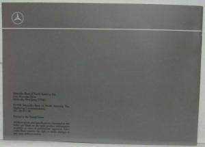 1990 Mercedes-Benz Operation Guide for AM and FM Stereo Radio w Cassette & CD