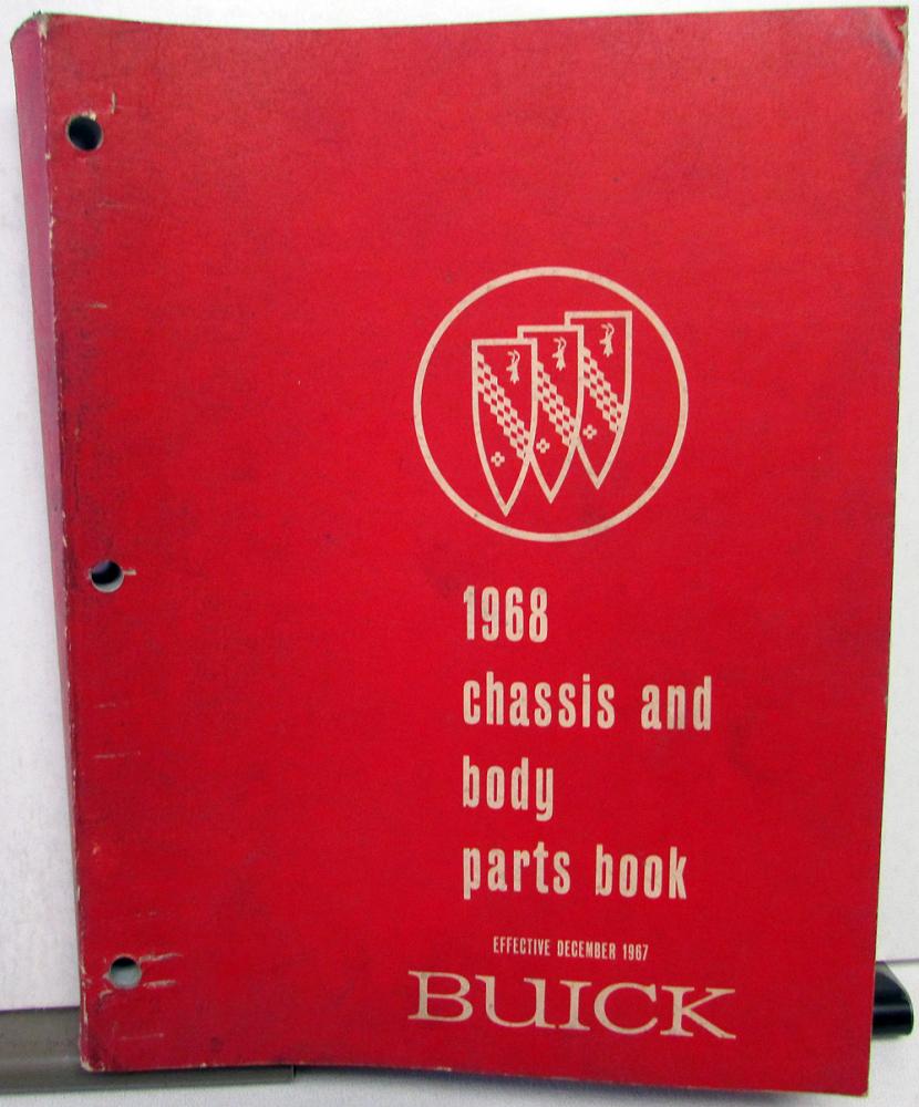 1968 Buick Dealer Chassis & Body Parts Book Catalog Skylark GS Wildcat