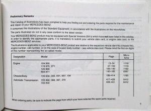 1990 Mercedes-Benz 300-400SE 500-600 SEL 300SD Model 140 USA Illus Parts Catalog