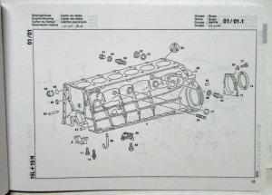 1990 Mercedes-Benz 300-400SE 500-600 SEL 300SD Model 140 USA Illus Parts Catalog