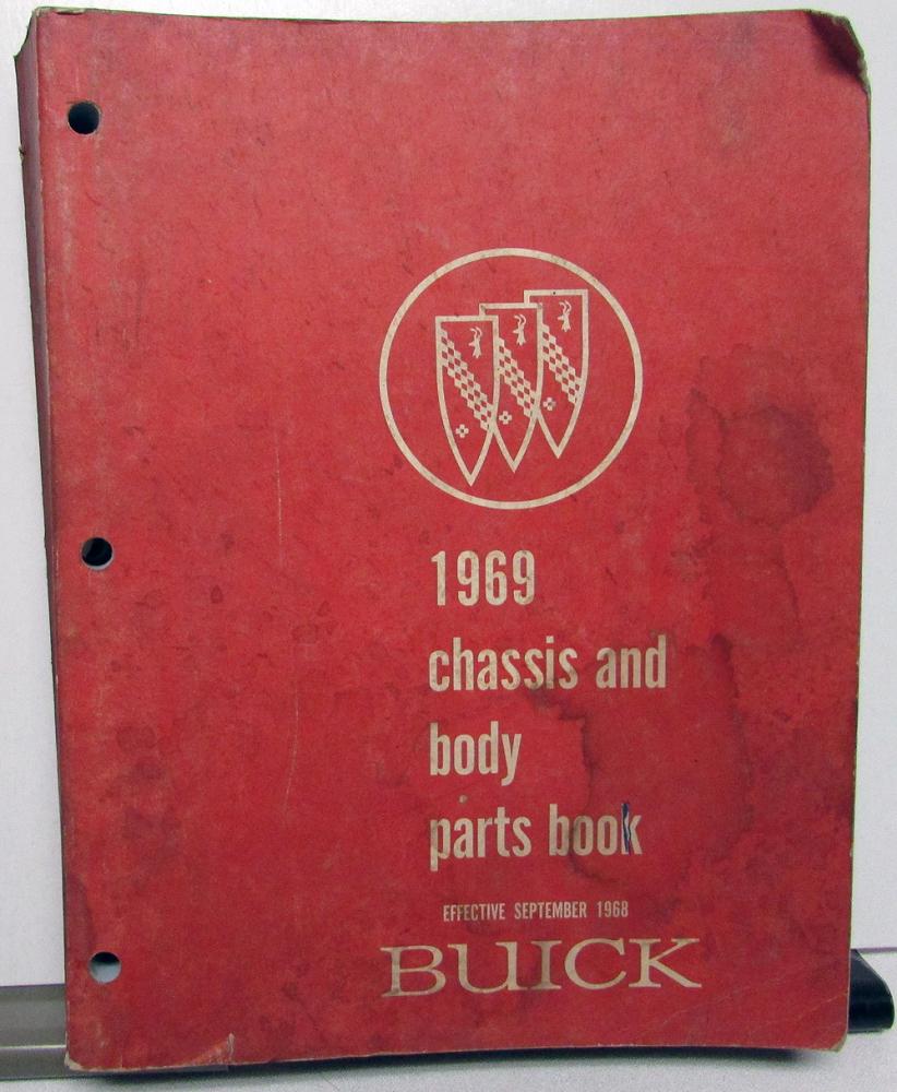1969 Buick Dealer Chassis & Body Dealer Parts Book Catalog LeSabre Riviera GS