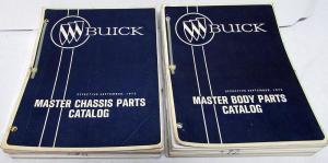 1940-1972 Buick Master Chassis & Body Parts Book Catalog Set GS Riviera Skylark