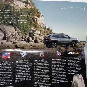 2017 Jeep Cherokee Oversized Color Sales Brochure & Buyers Guide Original