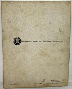 1978 Ford Fiesta Service Shop Repair Manual Includes Supplement