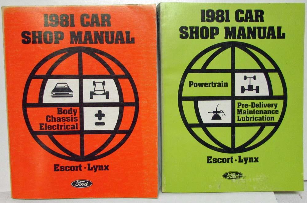 1981 Ford Escort Mercury Lynx Service Shop Repair Manual 2 Vol Set