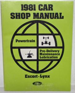 1981 Ford Escort Mercury Lynx Service Shop Repair Manual 2 Vol Set