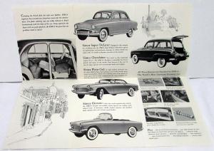 1959 Simca Sales Folder Deluxe Elysee Grand Large Chatelaine Plein Ciel Oceane