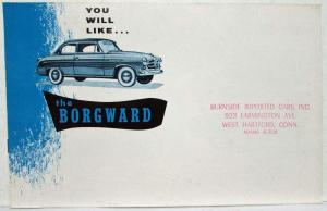 1957 Borgward Sunroom Sedan Station Wagon TS Coupe Sales Folder - US Mkt