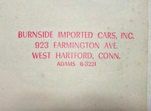1957 Borgward Sunroom Sedan Station Wagon TS Coupe Sales Folder - US Mkt
