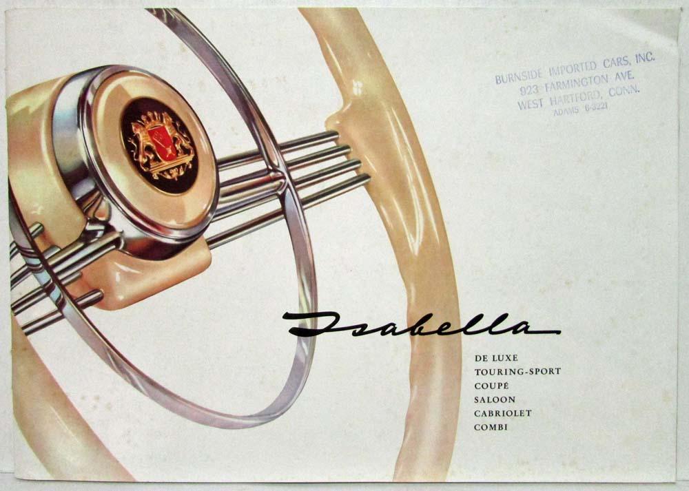 1960 Borgward Isabella DeLuxe TouringSport Saloon… | AutoPaper