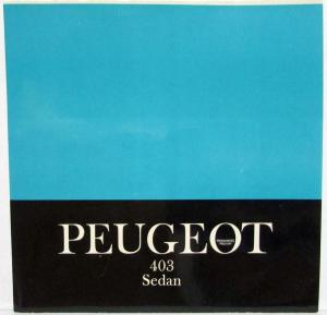 1958-1959 Peugeot 403 Sedan Sales Folder