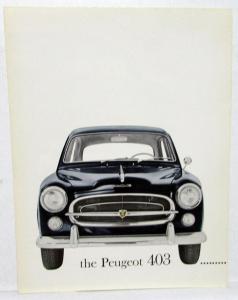 1958-1959 Peugeot 403 Sedan Still Build Them Like They Used To Sales Brochure
