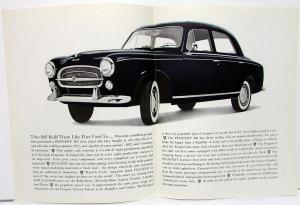 1958-1959 Peugeot 403 Sedan Still Build Them Like They Used To Sales Brochure