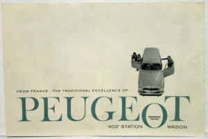 1960 Peugeot 403 Station Wagon Sales Folder