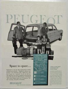 1960 Peugeot 403 Station Wagon Embossed Cover Sales Folder