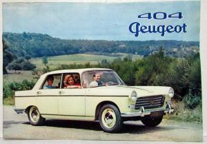 1960 Peugeot 404 Sedan Sales Brochure - French Text