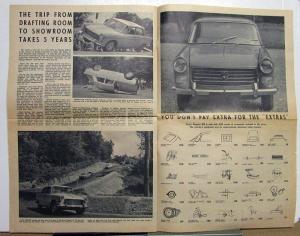 1961 Peugeot Viola! The 404 is Here Newspaper Style Sales Brochure