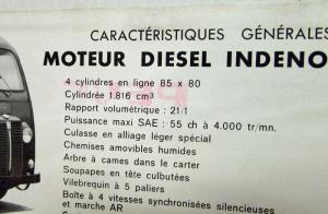 1962 Peugeot 85 & 403 Diesel Sales Brochure - French Text