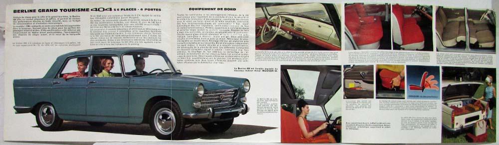 Original Vintage 1966 Peugeot 404 Sales Brochure - German Edition