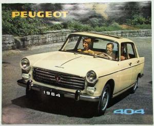 1964 Peugeot 404 Grand Tourisme & Super-Luxe Sales Folder - French Text