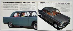 1964 Peugeot 404 Grand Tourisme & Super-Luxe Sales Folder - French Text